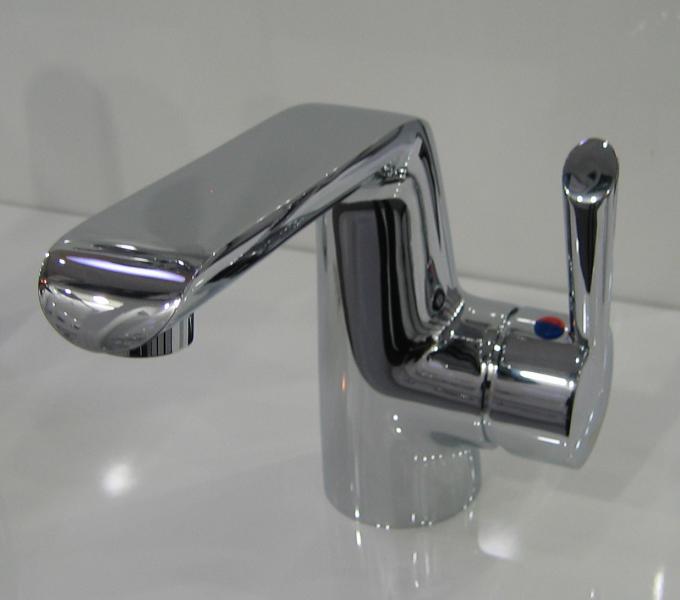 Deck Mounted Basin Tap Faucets , Basin Mixer Faucet Single Hole