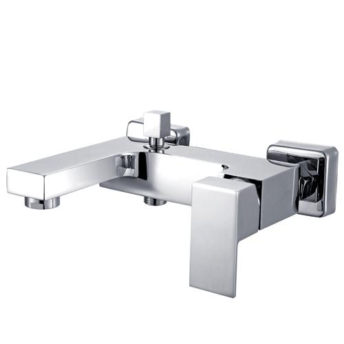 Square 2 Holes Wall - Mounted Mixer Bath Taps , Popular Bathroom Faucet