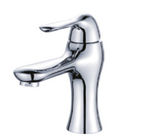 China Single Lever Brass Basin Tap Faucets Chrome Finished With 33mm - 38mm Sink Hole distributor
