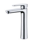 China Countertop Mounted Ceramic Basin Tap Faucets , Polished Brass Ceramic Lavatory Faucet distributor