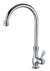 China Single Cold Brass Kitchen Tap Faucet with high arc shape round outlet pipe distributor