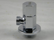 Best Chrome Plated Square Brass Angle Valves With Single Hole 1 / 2" x 3 / 4" , ISO for sale