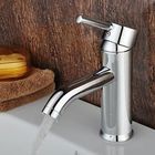 China Home Wash Hand Chrome Basin Single Hole Tap Faucets , Contemporary Lever Lavatory Faucet distributor