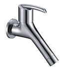 China Single Hole Wall Mounted Basin Taps With Zinc Alloy Chrome Plated Handle distributor