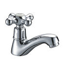 China Brass Water Saving Single Lever Basin Tap Faucets With One Cross Handle , Modern Style distributor