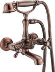 China Durable Antique Brass Mixer Tap / Faucet With Ceramic Cartridge With 2 Hole distributor