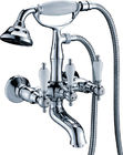 Best 3 Handle Traditional Bath Mixer Taps / Two Hole Bathroom Faucet for sale