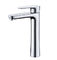Countertop Mounted Ceramic Basin Tap Faucets , Polished Brass Ceramic Lavatory Faucet supplier