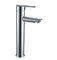 Single Handle Deck Mounted Brass Bathroom Tap Chrome Plated For Above Counter Basin supplier