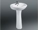 cheap  Ceramic Pedestal Basin With Single Tap Hole , Floor Mounted Toilet Sanitary Ware
