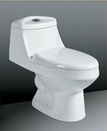 China Floor Mounted Ceramic Toilet Sanitary Ware , Dual Flush One-Piece Elongated Toileton sales