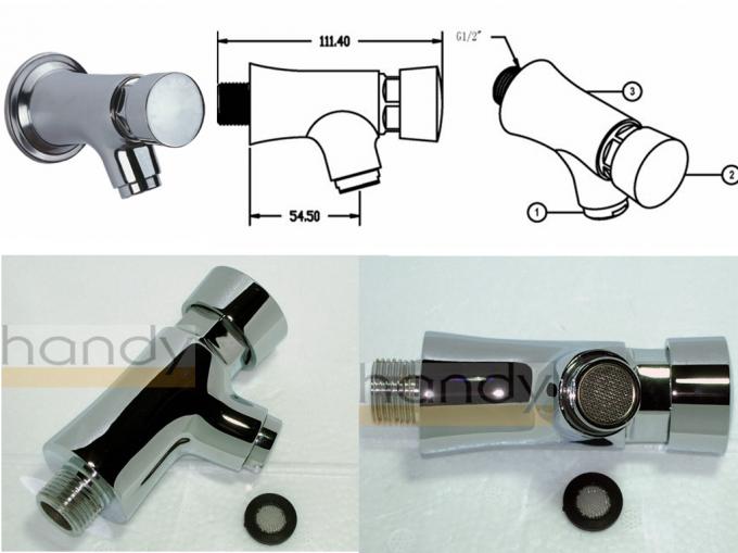 Water Saving Delay Action Taps Wall Mounted For Public Washroom, HN-7H05