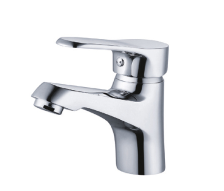 Commercial Ceramic Cartridge Square Basin Tap Faucets Brass With Chrome Plated