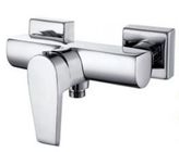 Square Wall Mount Brass Bath Shower Mixer Taps , Single Handle Shower Faucet for sale