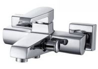 Single Handle Square Mixer Bath Taps , Waterfall Bathroom Faucet for sale