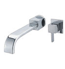 China 2 Hole Single Handle Wall Mounted Basin Taps / Automatic Mixed Metered Faucet distributor