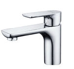China Single Handle Lavatory Basin Contemporary Tap Mixer Faucets Brass Chrome Surface distributor