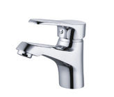 China Commercial Ceramic Cartridge Square Basin Tap Faucets Brass With Chrome Plated distributor