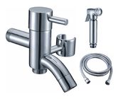 China Two Ways Bib Cock With Arab Brass Shower And 1.2M Stainless Steel Hose distributor