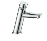 Brass Chrome Plated Low Pressure Self Closing Basin Mixer Taps , Push Basin Faucet for sale
