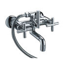 Best Two Cross Handles Bathtub Mixer Taps With Two Holes , bathroom sink mixer taps for sale
