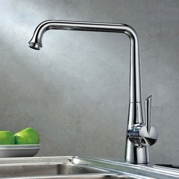 Best Polished Brass Kitchen Tap Faucet WITH Ceramic Cartridge , Single hole for sale