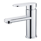 China Chrome Finish Brass Single Lever Mixer Taps For One Hole Lavatory Installation distributor