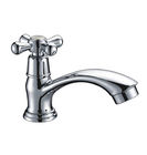 China Chrome Kitchen Wash Basin Tap Faucets , Ceramic Polished Brass Single Lever Basin Mixer distributor