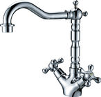 Best One Hole Kitchen Tap Faucet With 2 Cross Handle / Bathroom Sink Faucet for sale