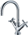 Best Ceramic Solid Brass Two Cross Handle Kitchen Faucet Cold And Hot Water Tap for sale