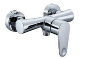 China Wall Mounted Brass Bathroom Shower Mixer Taps , Single Lever Faucet With Two Hole distributor