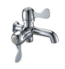 China Flat 2 Handle Brass Washing Machine Faucet / Taps ， Single Hole Wall-Mounted Installation distributor