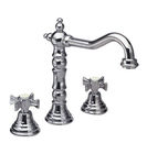 China Antique Brass 3 Hole Kitchen Tap Faucet With Ceramic Independent Switch distributor