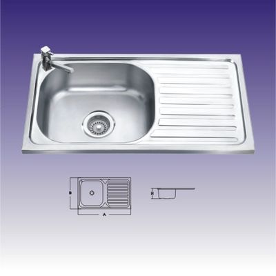 Round Shape Single bowl Stainless Steel Kitchen Sinks With Drainboard
