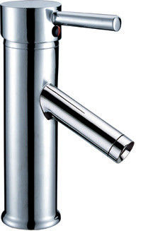 Polished Hot And Cold Water Faucet Basin Tap Faucets , Copper Brushed Nickel Basin Faucet