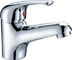 Zinc Alloy Flat Handle Polished Brass Basin Tap Faucets With Ceramic Valve supplier