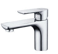Single Handle Lavatory Basin Contemporary Tap Mixer Faucets Brass Chrome Surface