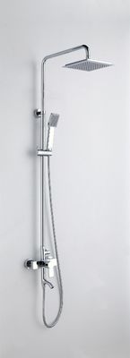 Single Handle Brass Bath Shower Mixer Taps With 8”Square Abs Top Shower Head