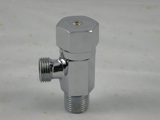 Single Hole Rotary Switch Brass Angle Valves , Wall-Mounted Angle Valve supplier