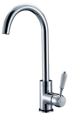 Ceramic Kitchen Tap Faucet With H59 Brass , Chrome Plated Faucet