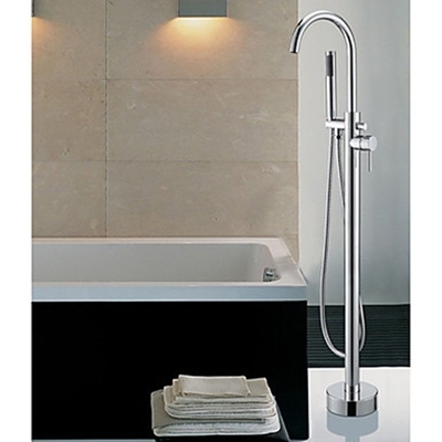 Floor Standing Bathtub Mixer Taps Faucet With Hand Shower , low pressure supplier