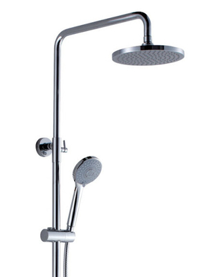 Chrome Plated Single Lever Bath Rain Shower Mixer Taps With 8" Top Shower supplier