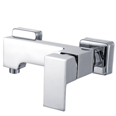 Single Handle Square Style Wall Mount Brass Bath Shower Mixer Taps