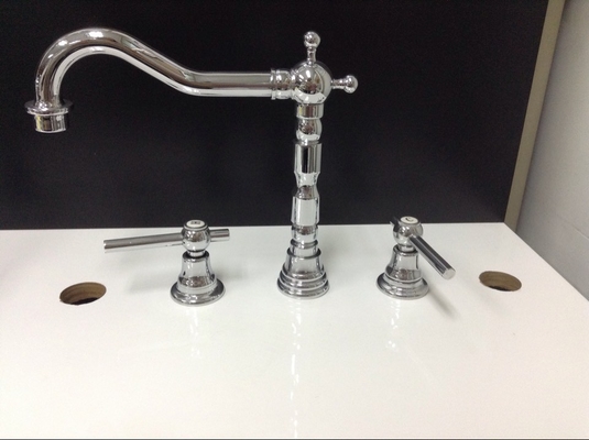 Three Holes Installation Kitchen Tap Faucets Made of Low - Lead Brass supplier