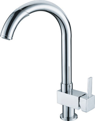 High Arc Pull Out Spray Kitchen Faucet , Low Pressure Single Hole Taps