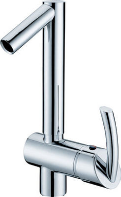 H59 Brass Single Lever Mixer Tap , Ivory Chrome Kitchen Sink Faucets