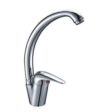 Single / One Handle Kitchen Tap Faucet , High Arc Kitchen Faucet Deck Mounted