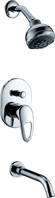 Three Hole Concealed Wall Mounted Mixer Taps For Bath , Single Handle