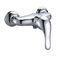 cheap  Polished Brass Wall Mounted Bathroom Shower Mixer Taps With Single Handle , Double Holes