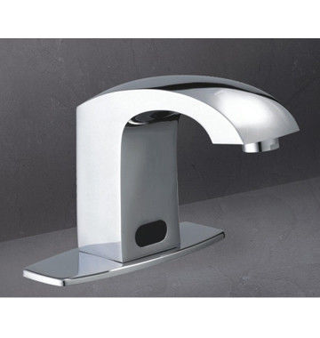 Flat Basin Sink Electronic Auto Sensor Faucets Adjustable , 1 Hole Automatic Water Faucet